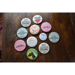 Pin back button lot Collectible 2" Wisconsin Memorabilia Horse Week vintage
